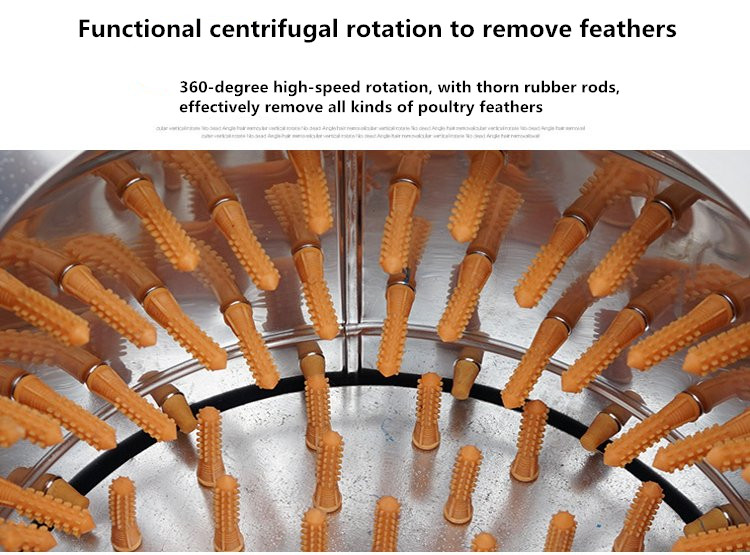 chicken feather removal functional centrifugal rotation