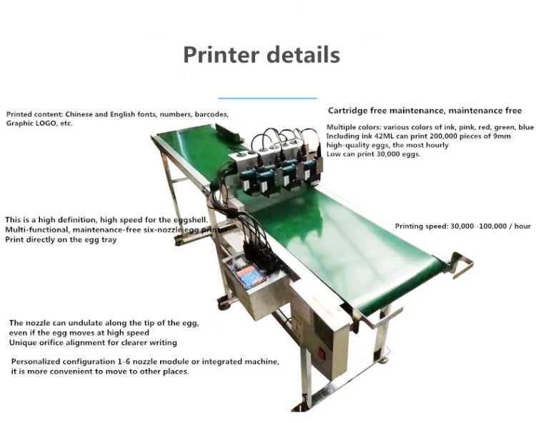 Details of Egg Printer Six-head