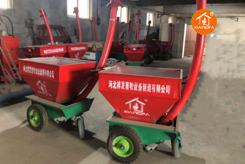 Chicken feed machine trolley